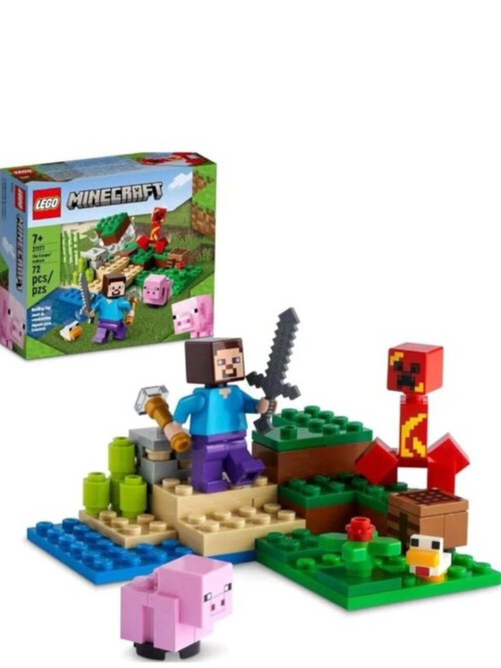 Lego  Minecraft The Creeper Ambush Building Toy 21177   New In Box